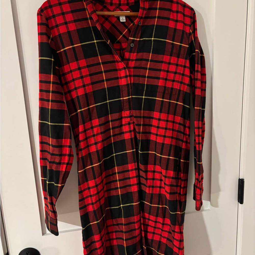 L.L. Bean Red and Black Plaid Dress